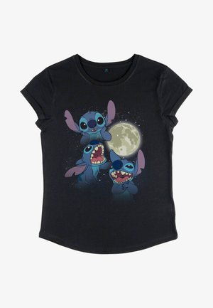 Henry Tiger LILO & STITCH THREE STITCH MOON - T-shirt con stampa - black