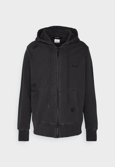 Fiorucci MENS ICON PLAQUE HOODIE - Sweat zipp?� - black/noir - ZALANDO.CH