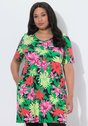 LONG A-LINIE V AUSSCHNITT HALBARM - T-Shirt print - pink