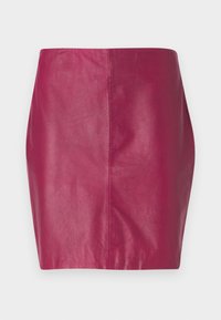 CECILIANA CLASSIC  - Leather skirt - rasperry radiance