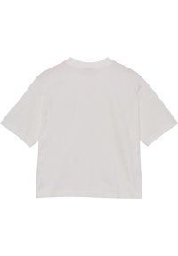 Hvid, kortærmet t-shirt med rund hals, lavet af blødt bomuldsstof. Enkel design med en afslappet pasform og uden synlige mønstre eller detaljer.