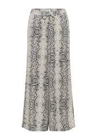 SHIRLEY WIDE PRINTED  - Pantaloni - grey snake print