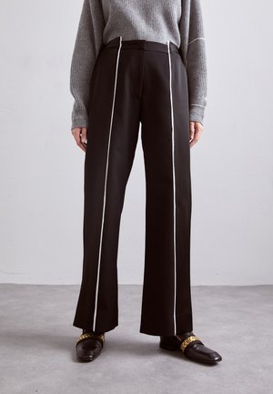 Victoria Beckham STRAIGHT LEG DECONSTRUCTED TROUSER - Trousers - black