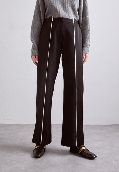 Victoria Beckham STRAIGHT LEG DECONSTRUCTED TROUSER - Παντελόνι - black