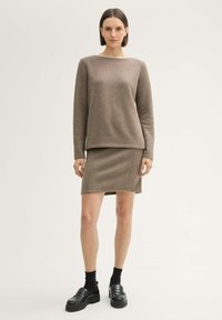 TOM TAILOR Pulover - cashew beige melange