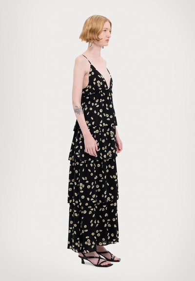 The Kooples ROBE - Robe longue - black/white
