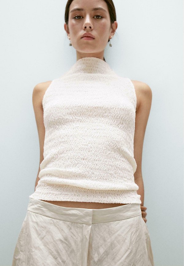 TEXTURED  - Blouse - beige