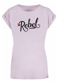 Merchcode FRIDA KAHLO REBEL ONE EXTENDED SHOULDER TEE - T-shirts med print - lilac