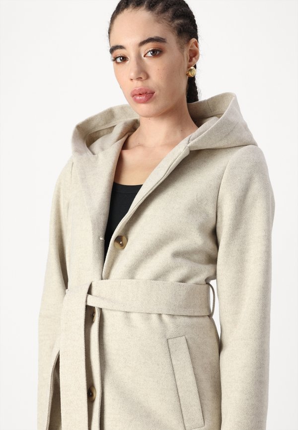VISELMA BELTED COAT - Classic coat - natural melange4