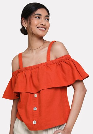 THB ASPEN BARDOT - Bluse - orange