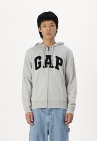 GAP HERITAGE LOGO - Felpa con zip - grey