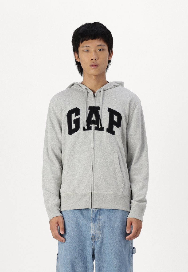 GAP HERITAGE LOGO - Felpa con zip - grey