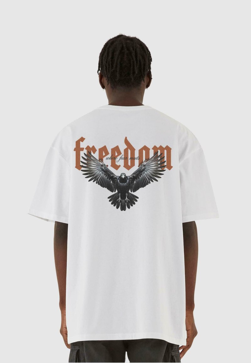 MJ Gonzales BRAVE SOAR HEAVY OVERSIZED - Print T-shirt - white
