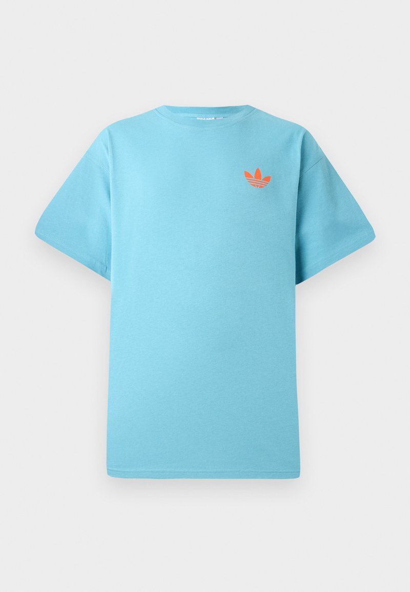 adidas Originals T-shirt print blauw adidas Originals T-shirt print blauw