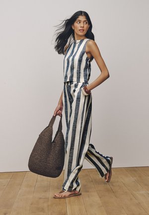 Next, Nohavice - blue ecru stripe