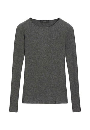 Massimo Dutti T-SHIRT WITH DETAIL - Langærmet T-shirt - grey