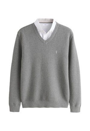 Next, REGULAR FIT OXFORD , szary