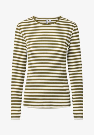 Pieces, PCRUKA LONG SLEEVED TOP - Μπλούζα με μακριά μανίκια - sphagnum
