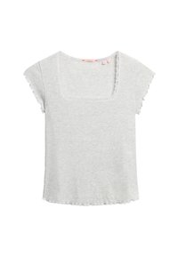 ESSENTIAL SQUARE NECK SHORT SLEEVE - T-shirts basic - glacier grey marl