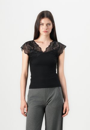 JDYKARMEN V NECK  - Linne - black