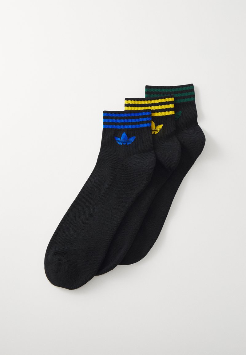 adidas Originals - UNISEX 3 PACK  - Zeķes - black/collegiate green/blue/crew yellow, Palielināt