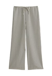 STRIPED WIDE LEG  - Pantalones - black pattern