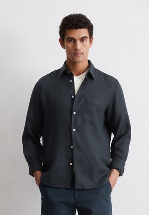 KENT COLLAR, LONG SLEEVES, ONE RECTANGULAR CHEST POCKET, STYLE - Hemd - dark navy