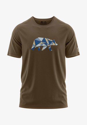 Print T-shirt - dark brown