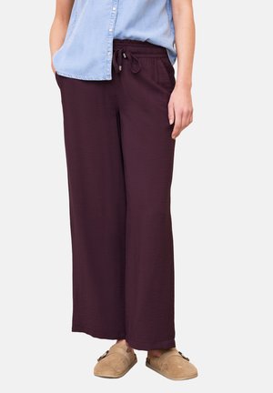 Street One Studio MID WAIST WIDE LEG HOSE MIT STRUKTUR - Pantalon classique - very berry