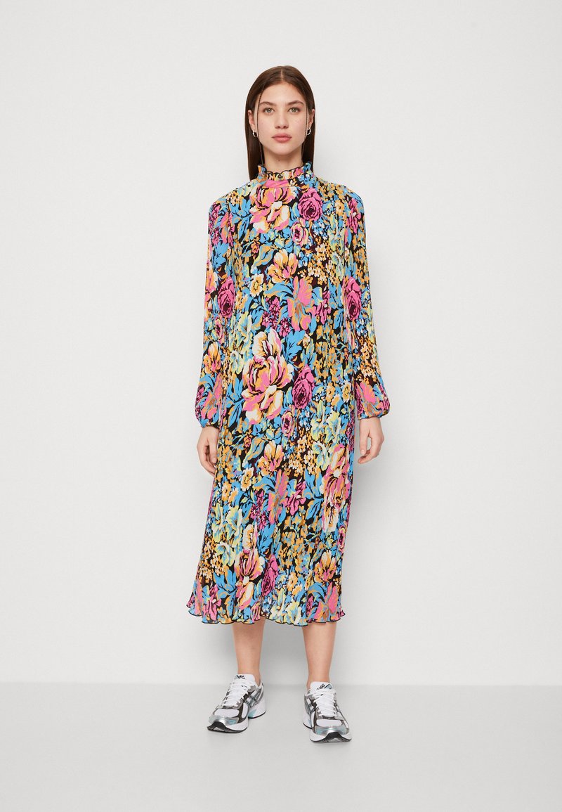 YAS YASABLOSSOM MIDI DRESS - Φόρεμα ημέρας - black