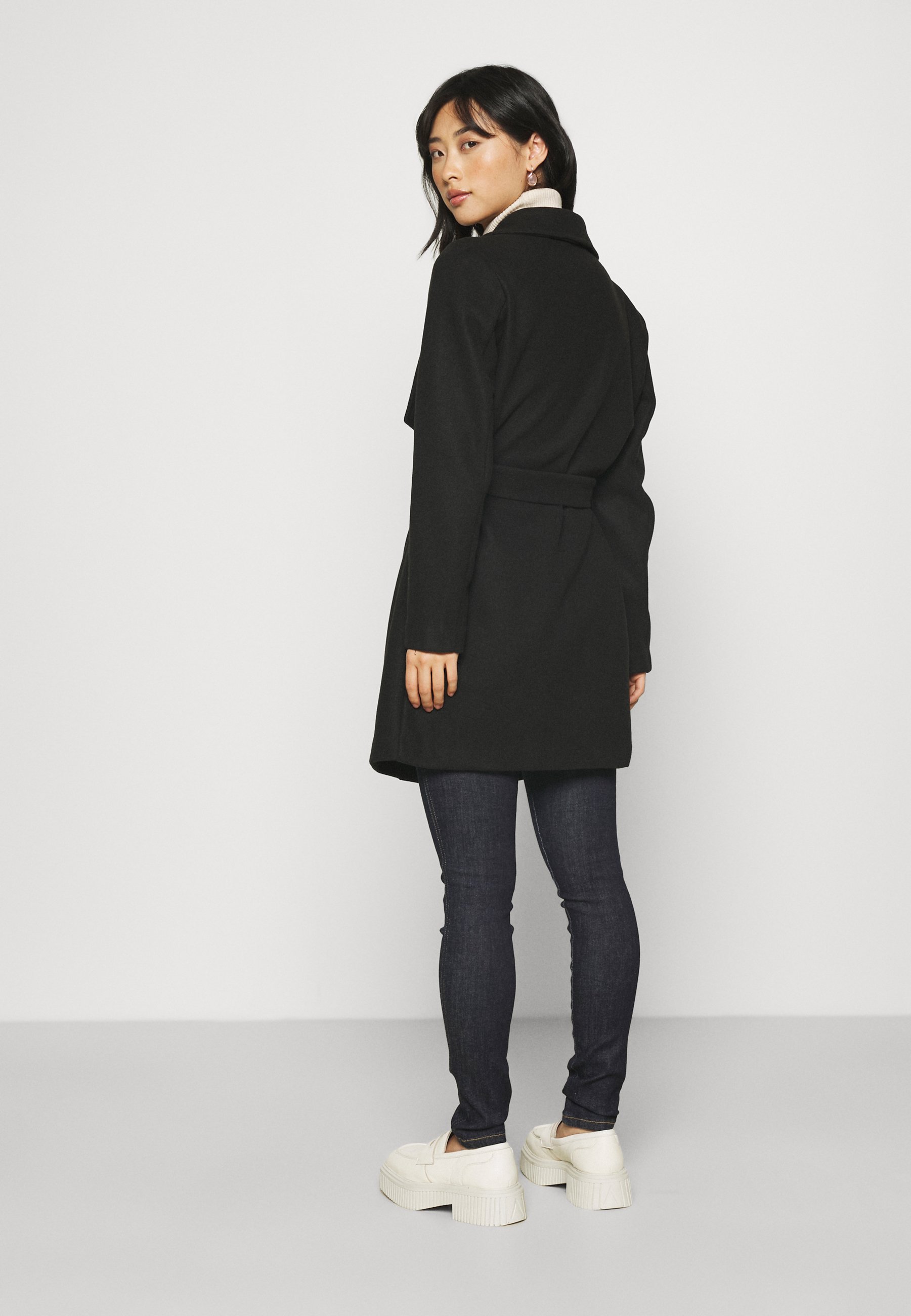 Vila Petite - Belted Coat - Women - Black