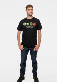 Paradiso Clothing THE BEATLES APPLE AND DRUMS UNISEX - Print T-shirt - black