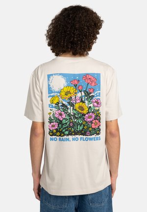 NO RAIN SS - Print T-shirt - oat milk