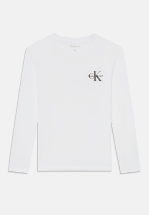 Calvin Klein Jeans CHEST MONOLOGO UNISEX - Camiseta de manga larga - bright white