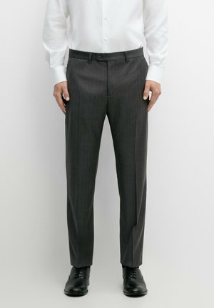 Massimo Dutti, 100% WOOL STRIPED SUIT TROUSERS - Pantaloni eleganti - dark grey