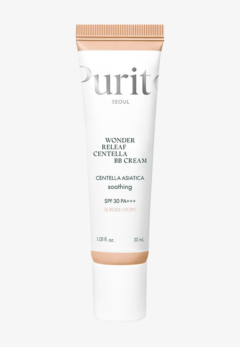 Tube de Purito Wonder Relief Centella BB Cream avec SPF 30 PA+++, 30 ml, en teinte 15 Rose Ivory.