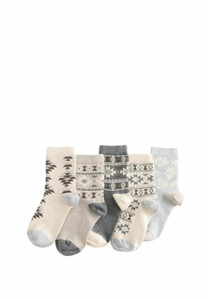 Next RICH THERMAL 5 PACK - Zeķes - cream