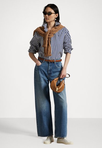 Polo Ralph Lauren RELAXED FIT STRIPED COTTON SHIRT - Košilová halenka  - fall royal/white