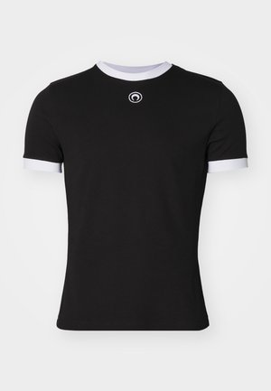 MARINE SERRE MOON LOGO RIBBED FITTED UNISEX - Basic T-shirt - black
