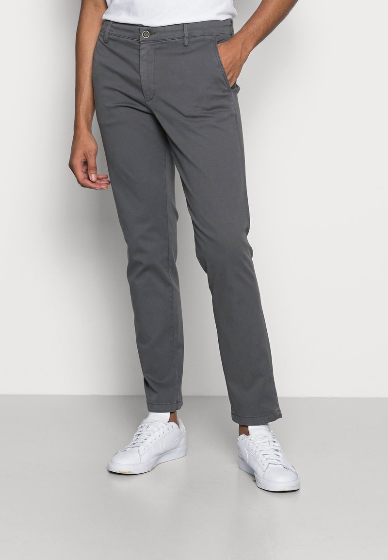 Jack & Jones JJIOLLIE FRED AMA ASPHALT - Chinos - asphalt