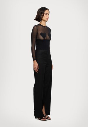 BED OF ROSES BODYSUIT - Long sleeved top - black