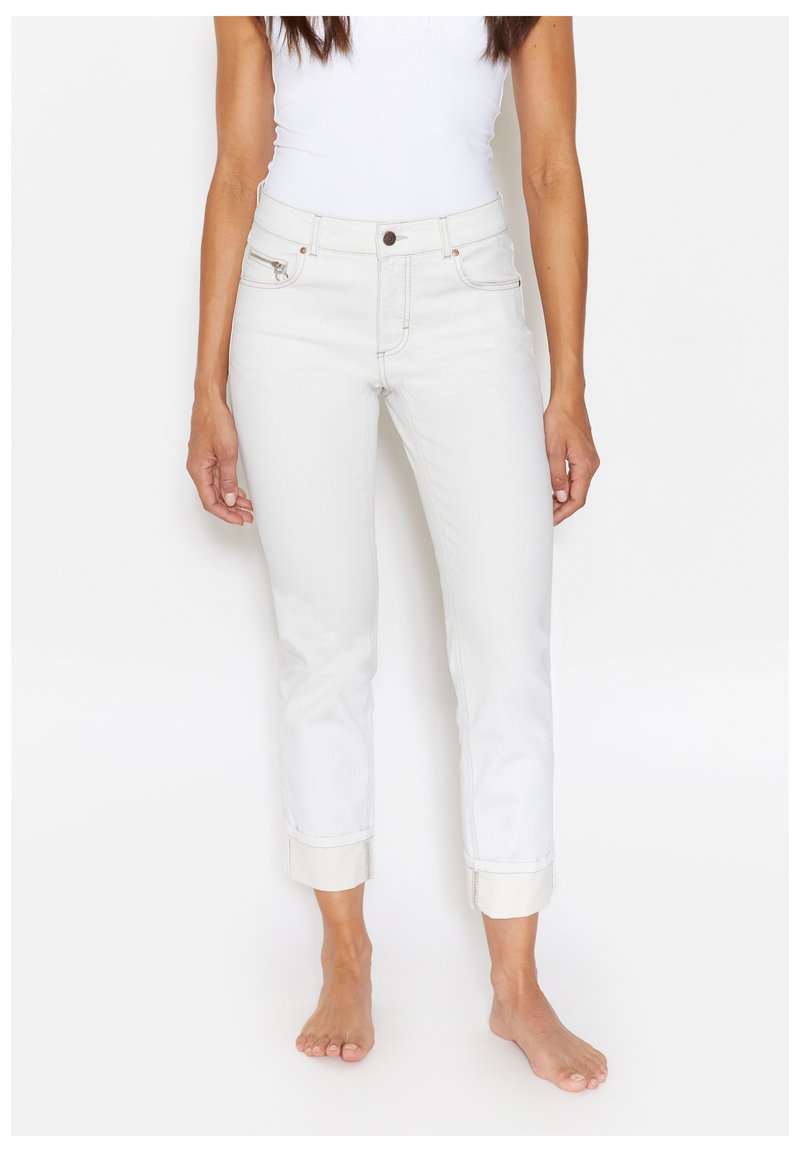 Angels CICI CROPPED ZIP Jeans Slim Fit weiß Zalando.at