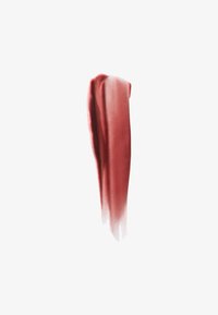Échantillon de rouge à lèvres crémeux et mat. Couleur mauve profond avec une texture lisse, dégradant d'opacité à transparence sur les bords.