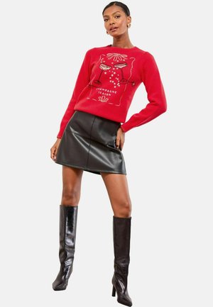 REGULAR FIT - CHRISTMAS CREW NECK FAMILY - Trui - red season slogan