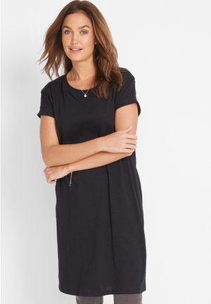 bonprix Robe en jersey - schwarz