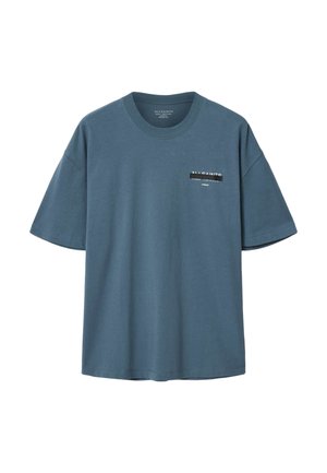 AllSaints, REDACT CREW - T-shirts print - blue