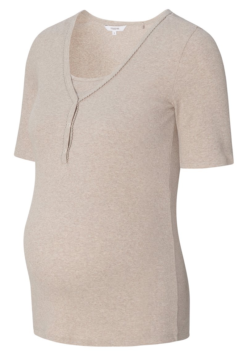 Noppies STILL RENATE - Nachtwäsche Shirt - taupe melange/taupe - Zalando
