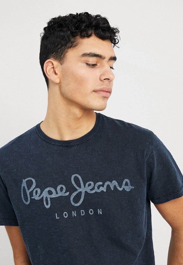 Pepe Jeans ESSENTIAL TEE - Camiseta estampada - dark blue/azul marino Zalando.es