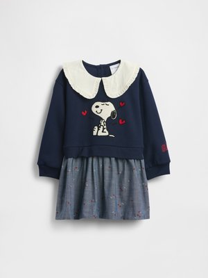 BABY & TODDLER SNOOPY RUFFLE COLLAR SWEATSHIRT DRESS - Nappali ruha - dark blue