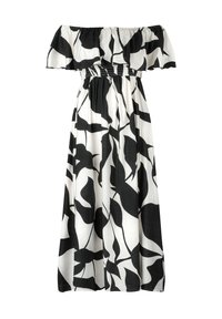Cupshe ABSTRACT OFF SHOULDER - Robe longue - black white